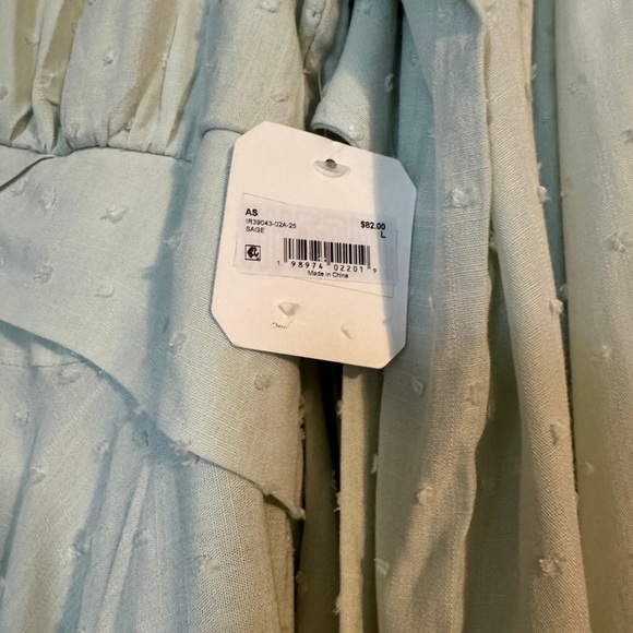 Altar'd State Mini Hailey Mint Green Bow-Back Dress Romper - Picture 7 of 8